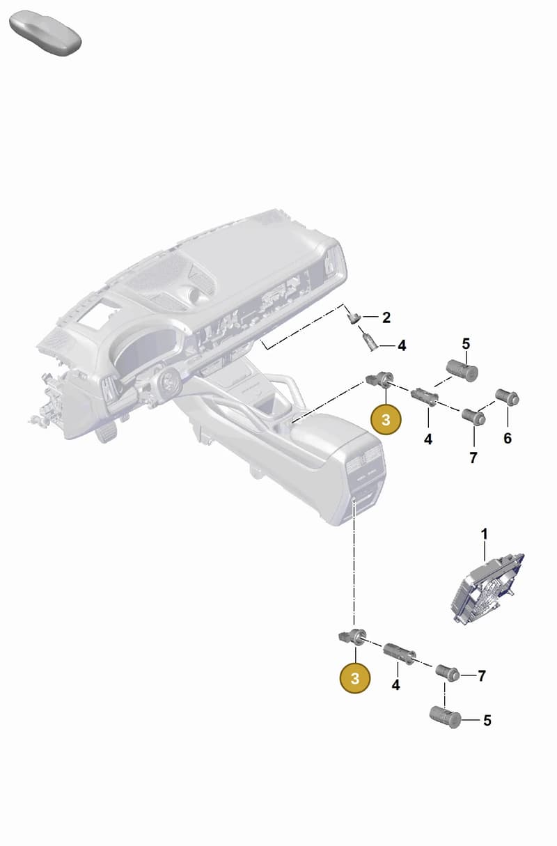 PAB91934110 — Porsche Cayenne Coupe (2023-2023) diagram p60905500, position 3