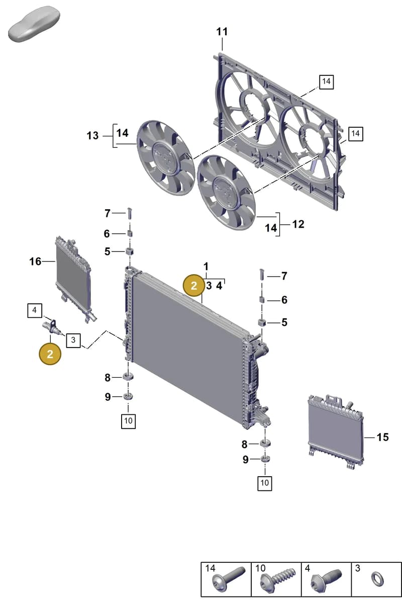 PAB919523 — Porsche Cayenne Coupe (2023-2023) diagram p60105250, position 2
