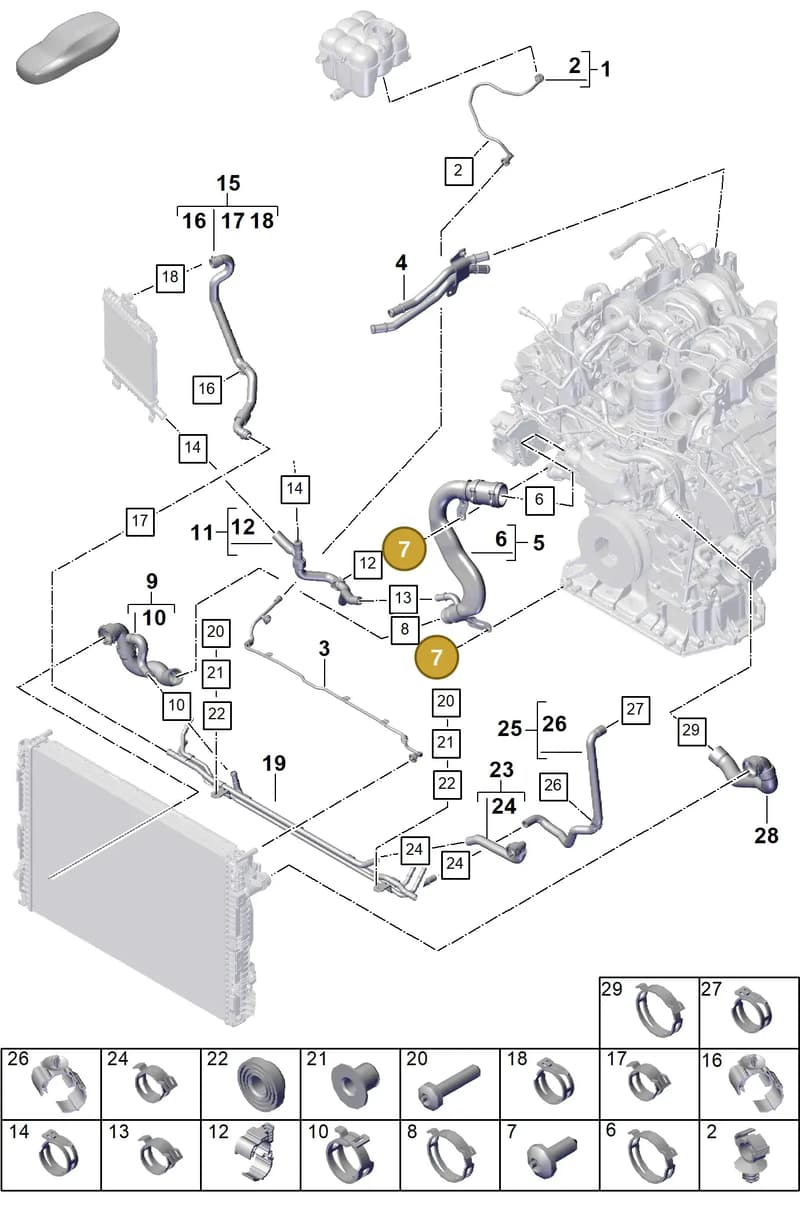 PAB919523 — Porsche Cayenne Coupe (2023-2023) diagram p60105370, position 7