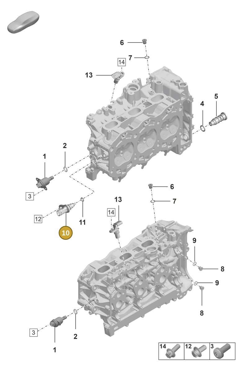 PAB919523 — Porsche 911 (2024-2025) diagram p53103020, position 10