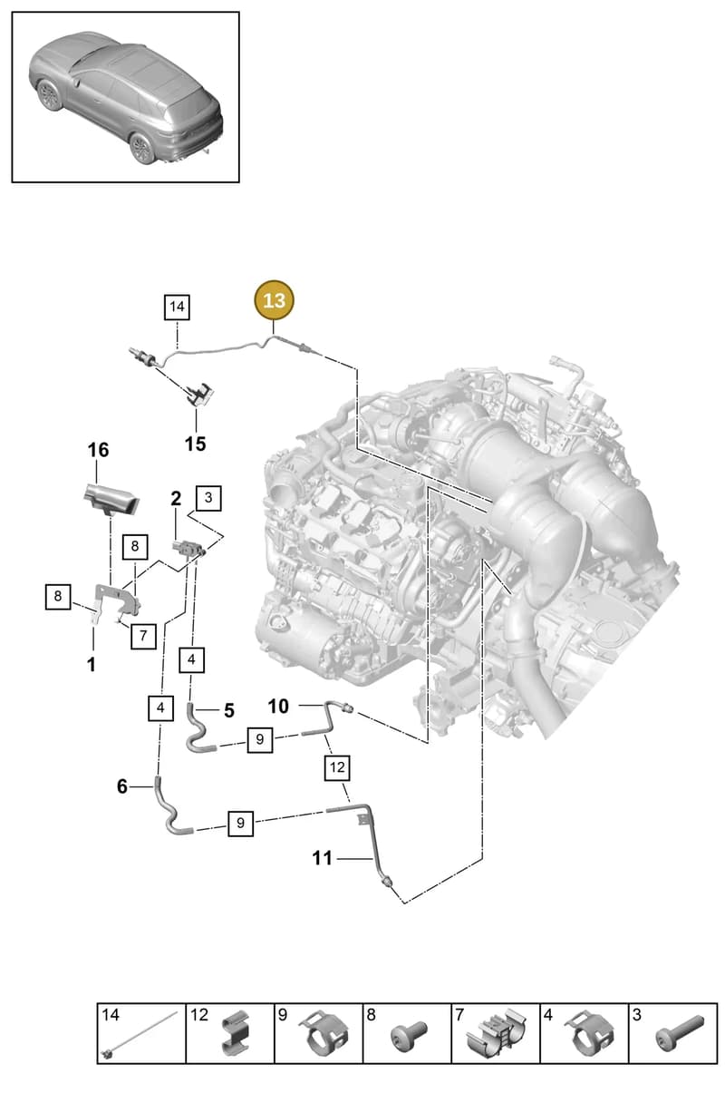 PAB919529C — Porsche Cayenne (2017-2023) diagram p51202220, position 13