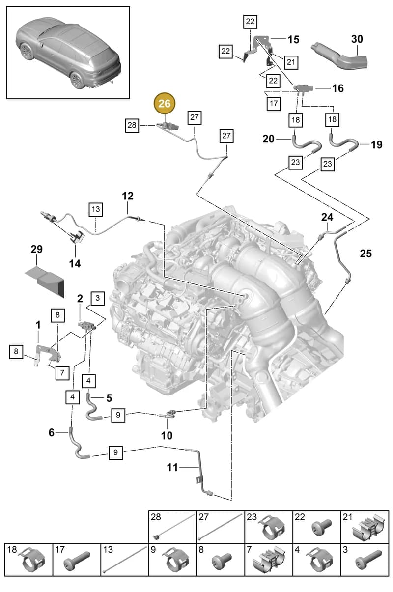 PAB919529E — Porsche Cayenne (2017-2023) diagram p51202210, position 26