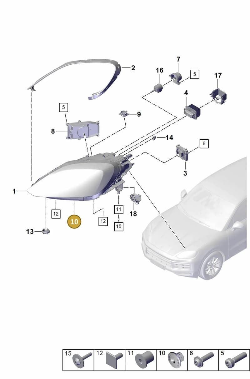 PAB941041 — Porsche Cayenne Coupe (2023-2023) diagram p60908000, position 10