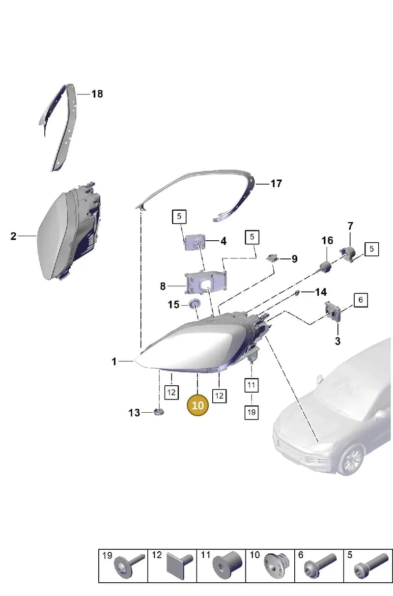 PAB941041 — Porsche Cayenne Coupe (2023-2023) diagram p60908100, position 10
