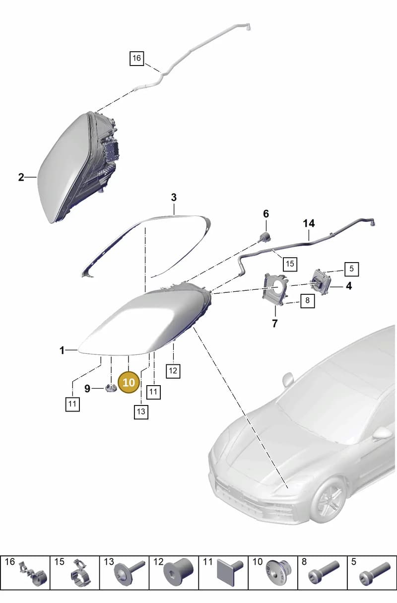 PAB941041 — Porsche Panamera (2023-2025) diagram p62908000, position 10