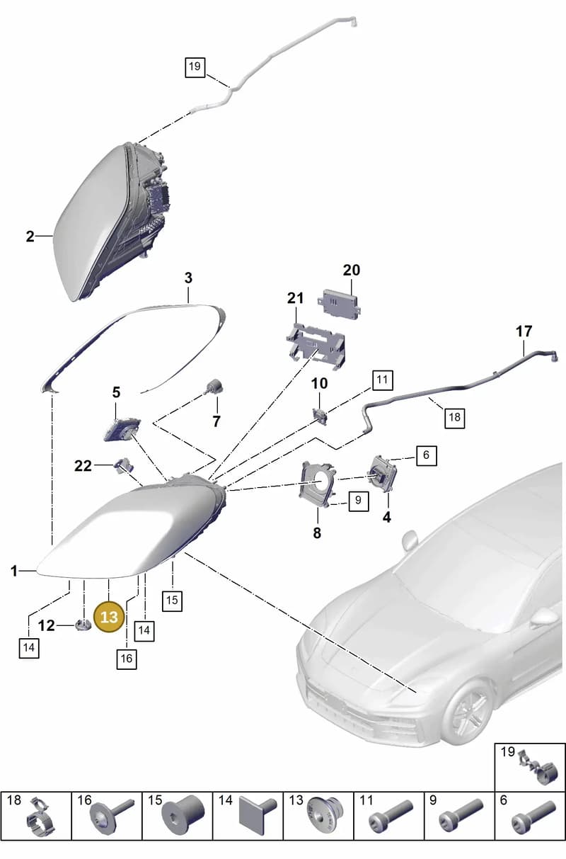 PAB941041 — Porsche Panamera (2023-2025) diagram p62908100, position 13