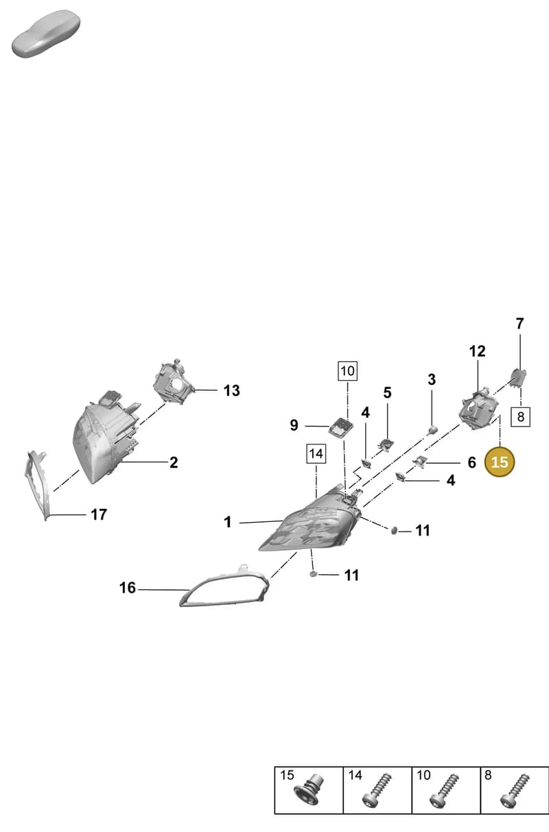 PAB941041 — Porsche Taycan Sport Turismo (2023-2025) diagram p64908100, position 15