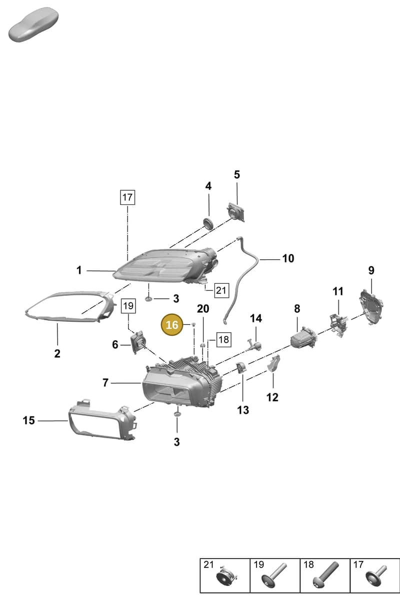 PAB941041 — Porsche Macan (2024-2024) diagram p61908000, position 16