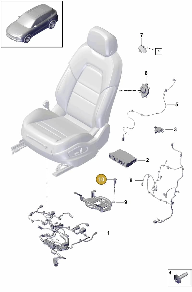 PAB941117 — Porsche Cayenne (2017-2023) diagram p51817020, position 10