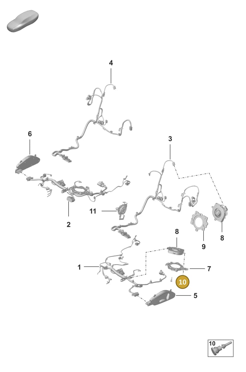 PAB941117 — Porsche 911 (2020-2022) diagram p53817500, position 10