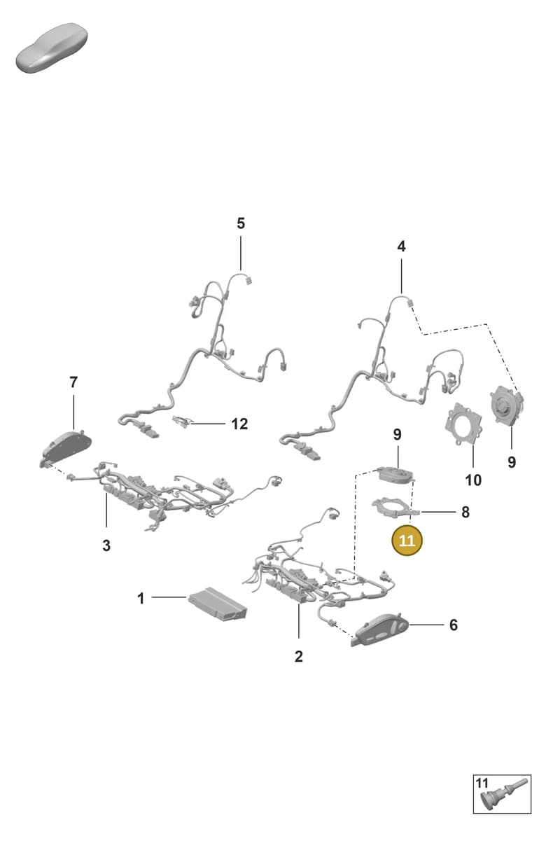 PAB941117 — Porsche 911 (2020-2022) diagram p53817520, position 11