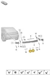 PAB943021B Porsche LED Licence Plate Light