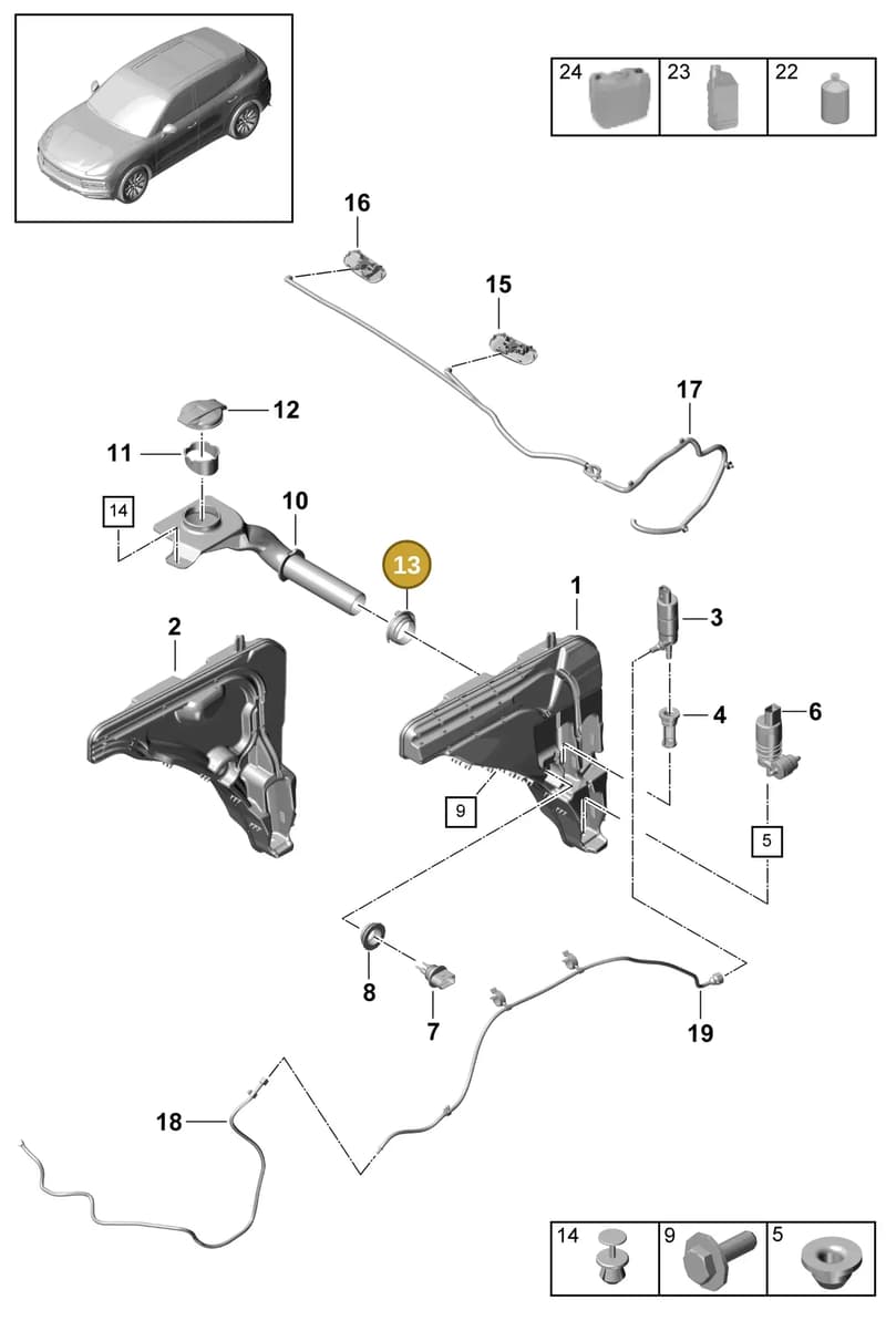 PAB95547900 — Porsche Cayenne (2017-2023) diagram p51904010, position 13