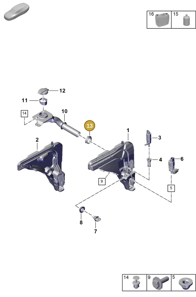 PAB95547900 — Porsche Cayenne Coupe (2023-2023) diagram p60906200, position 13