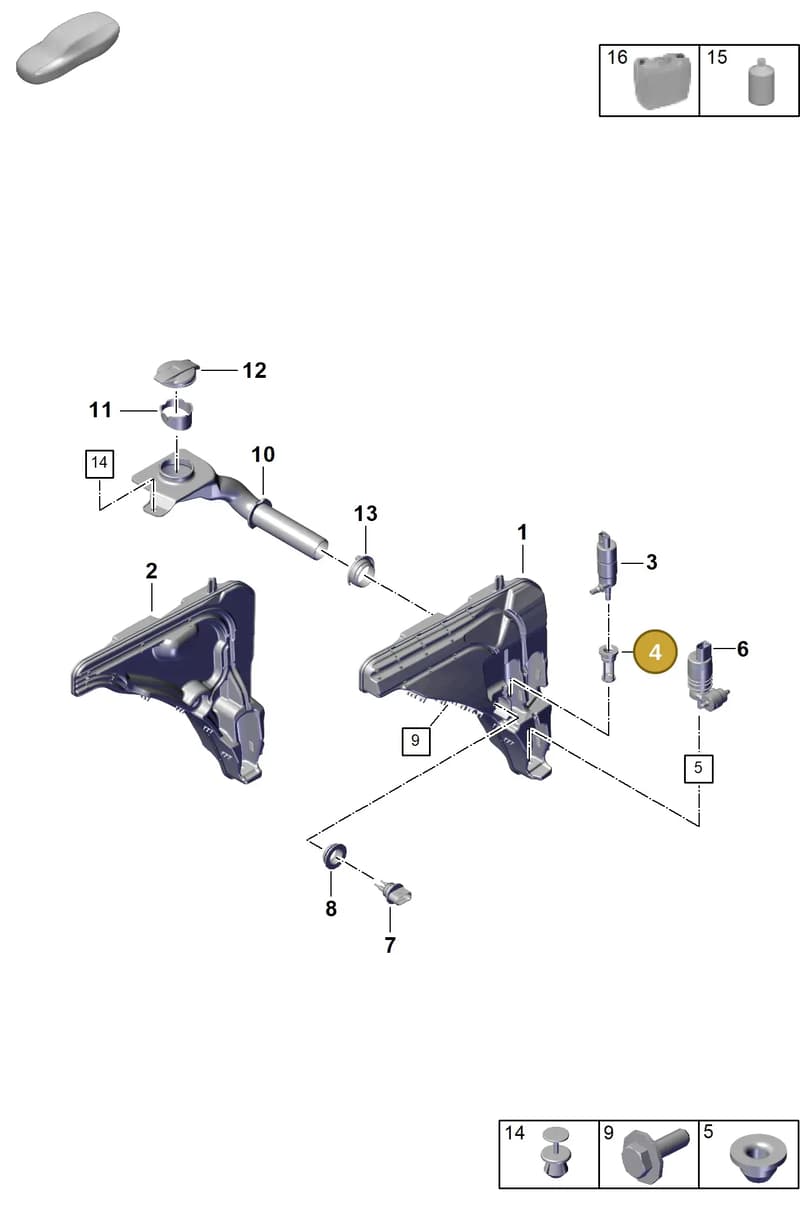 PAB95564700 — Porsche Cayenne Coupe (2023-2023) diagram p60906200, position 4