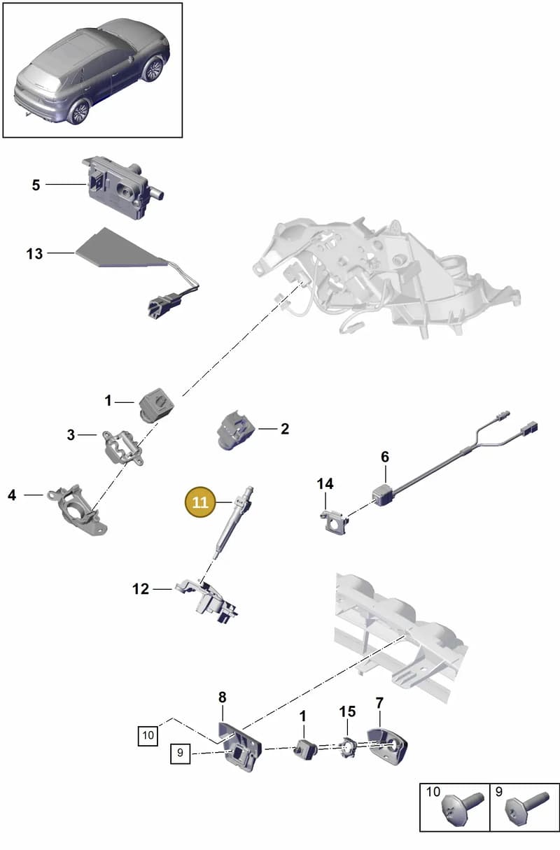 PAB955993A — Porsche Cayenne Coupe (2023-2023) diagram p51911010, position 11