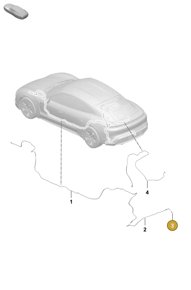 PAB955993A — Porsche Taycan Sport Turismo (2023-2025) diagram p64906400, position 3