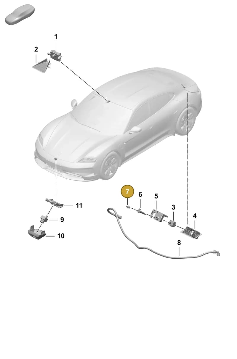 PAB955993A — Porsche Taycan Sport Turismo (2023-2025) diagram p64915100, position 7