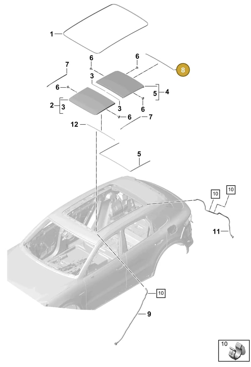 PAB959591 — Porsche Cayenne (2017-2023) diagram p51811000, position 8