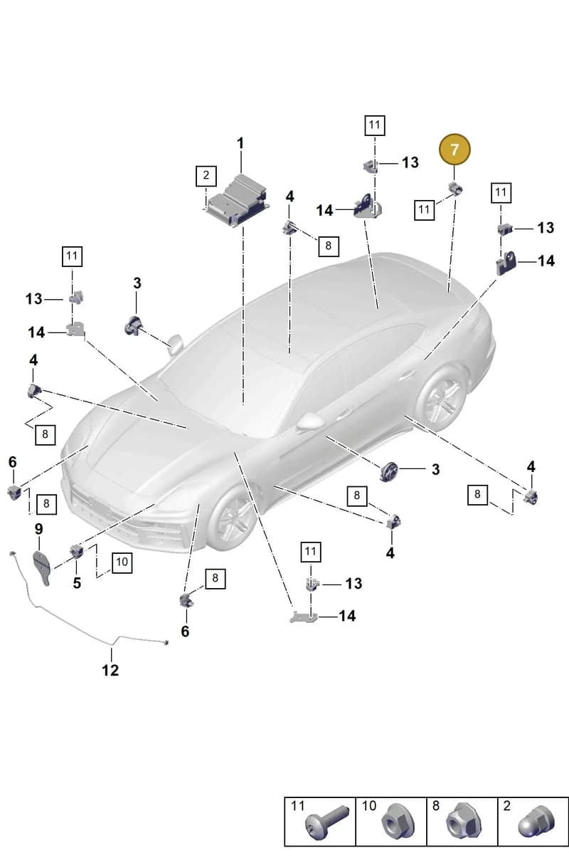 PAB959651 — Porsche Panamera (2023-2025) diagram p62901900, position 7