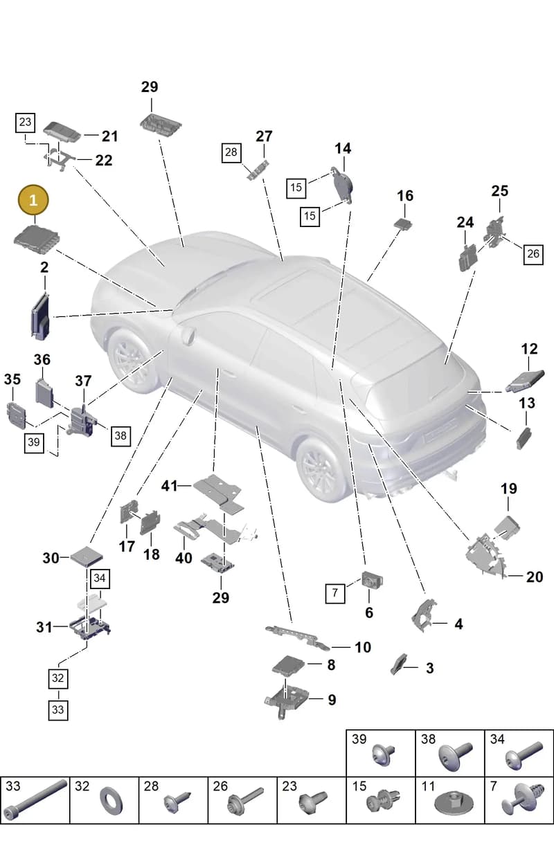 PAB959655A — Porsche Cayenne (2017-2023) diagram p51901003, position 1