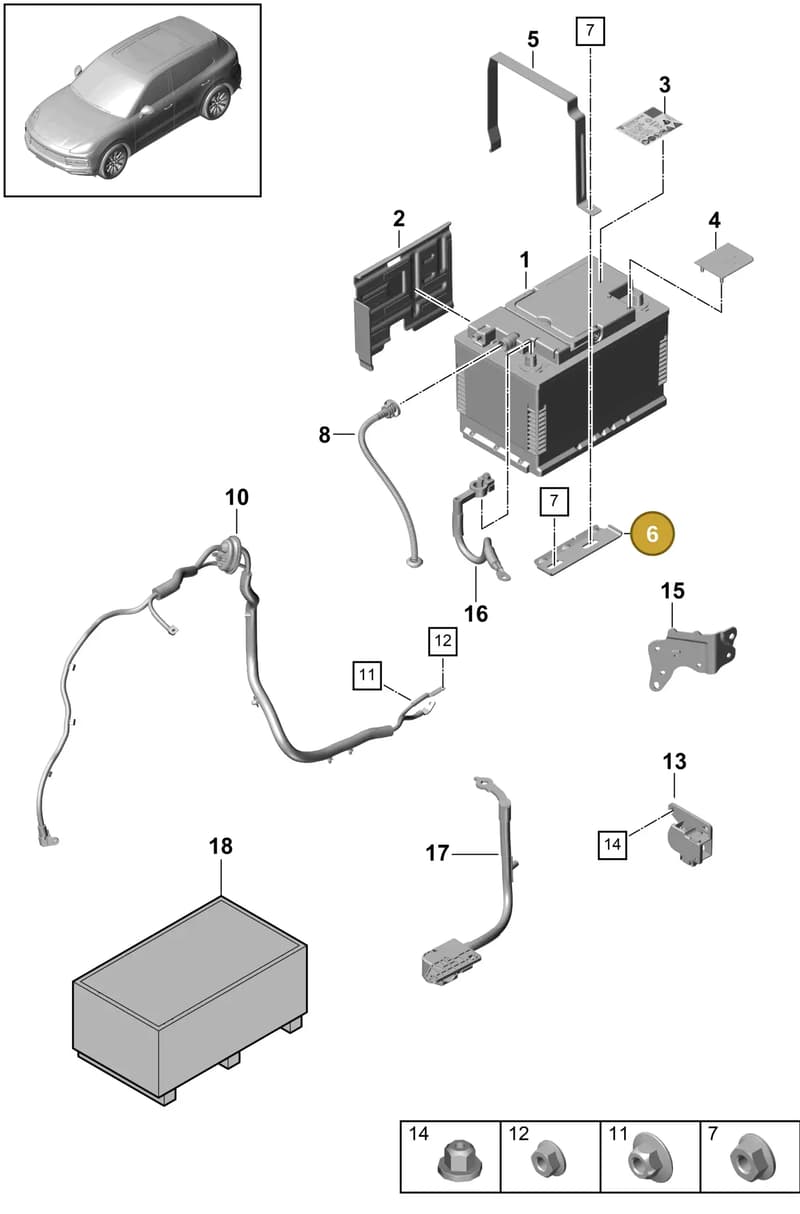 PAB959682 — Porsche Cayenne (2017-2023) diagram p51902010, position 6