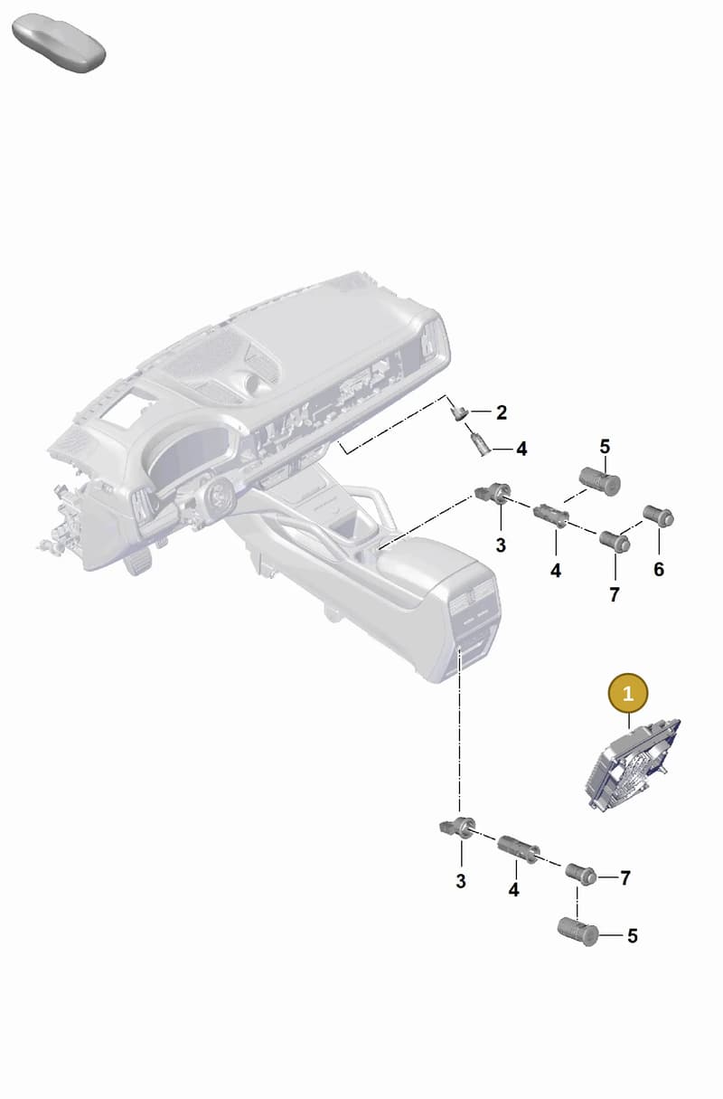 PAB959682 — Porsche Cayenne Coupe (2023-2023) diagram p60905500, position 1