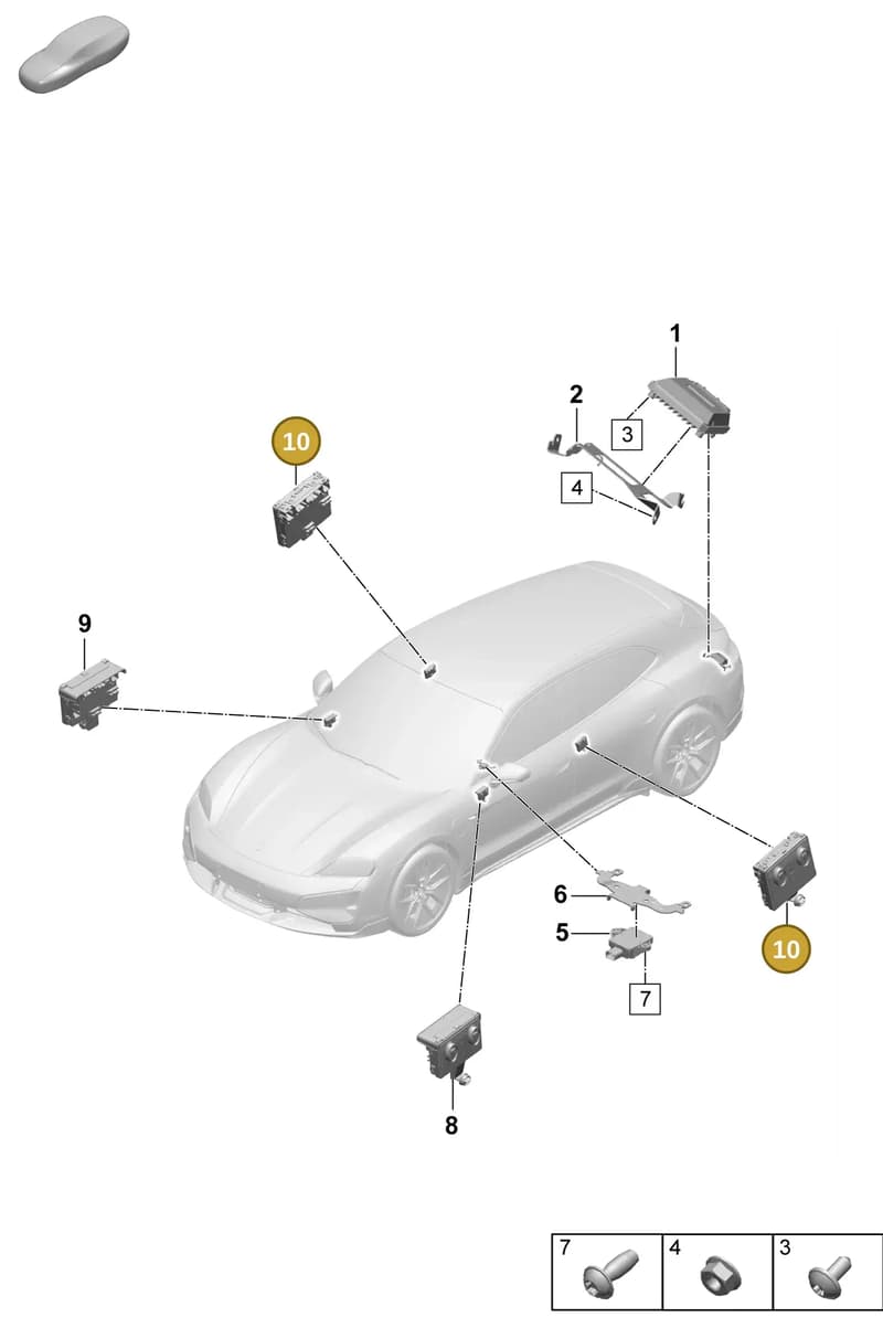 PAB959795B — Porsche Taycan Sport Turismo (2023-2025) diagram p64901200, position 10