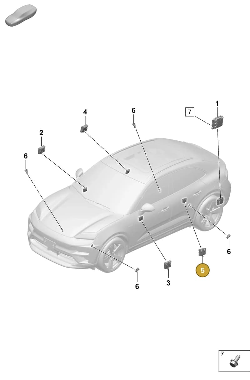 PAB959795C — Porsche Macan (2024-2024) diagram p61901200, position 5