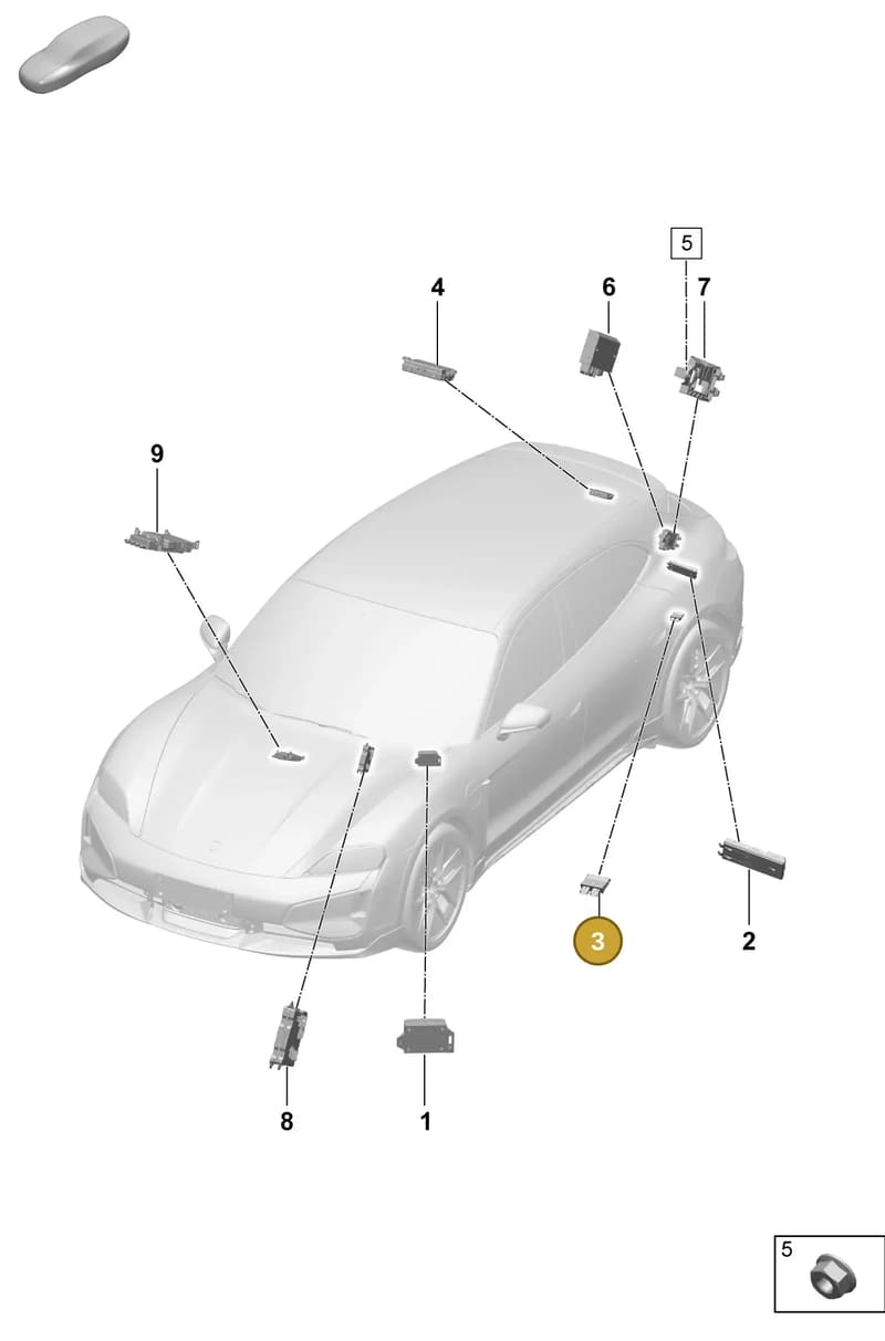 PAB962243 — Porsche Taycan Sport Turismo (2023-2025) diagram p64901100, position 3