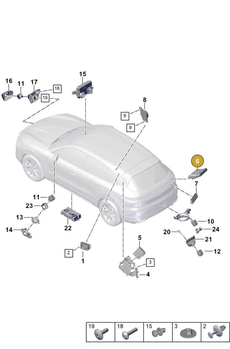 PAB962243 — Porsche Cayenne Coupe (2023-2023) diagram p60901100, position 6