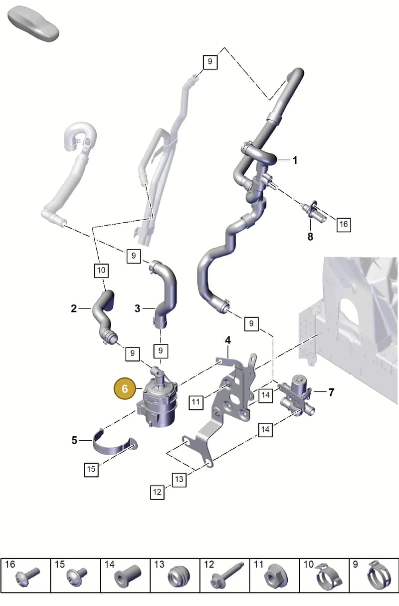 PAB965567B — Porsche Cayenne Coupe (2023-2023) diagram p60815210, position 6
