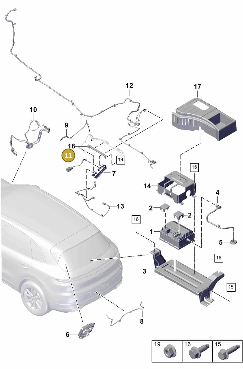 PAB97122710 — Porsche Cayenne Coupe (2023-2023) diagram p60902400, position 11
