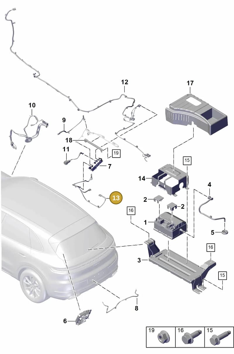 PAB97122730 — Porsche Cayenne Coupe (2023-2023) diagram p60902400, position 13