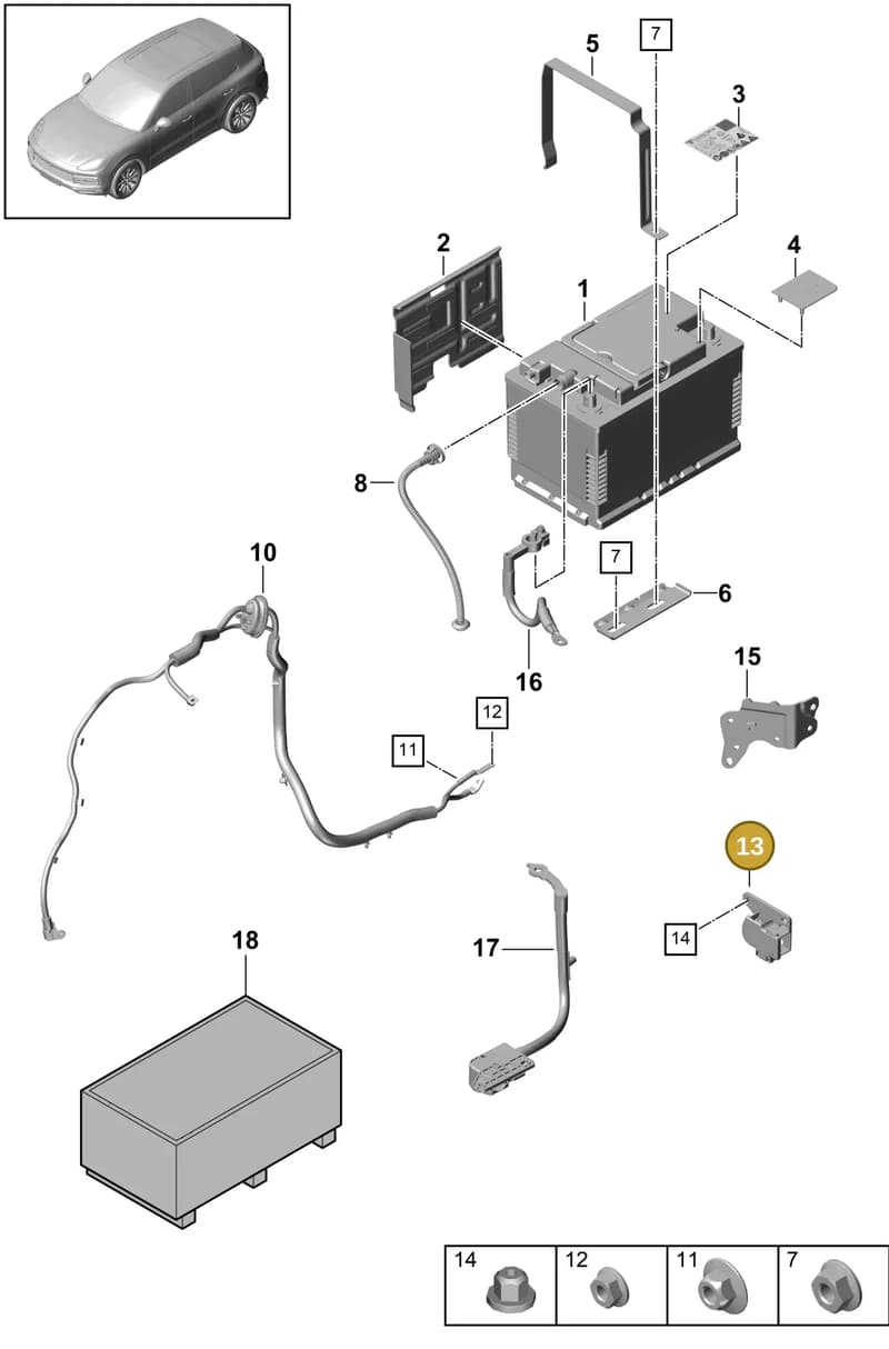 PAB971417 — Porsche Cayenne (2017-2023) diagram p51902010, position 13