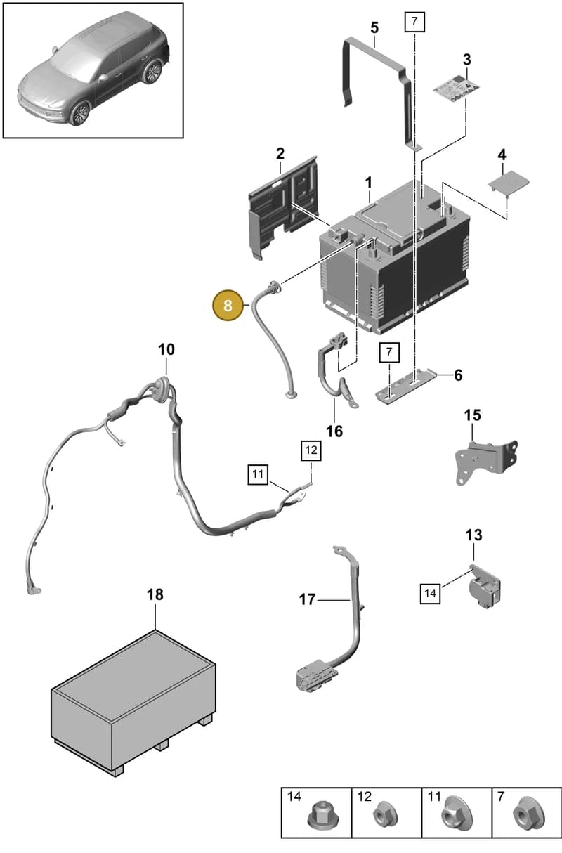 PAB97153400 — Porsche Cayenne (2017-2023) diagram p51902010, position 8