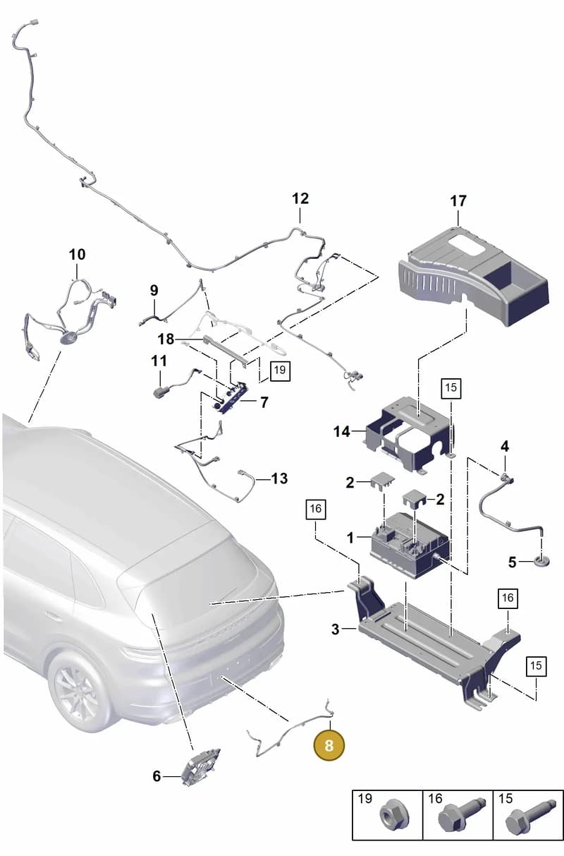PAB97153400 — Porsche Cayenne Coupe (2023-2023) diagram p60902400, position 8