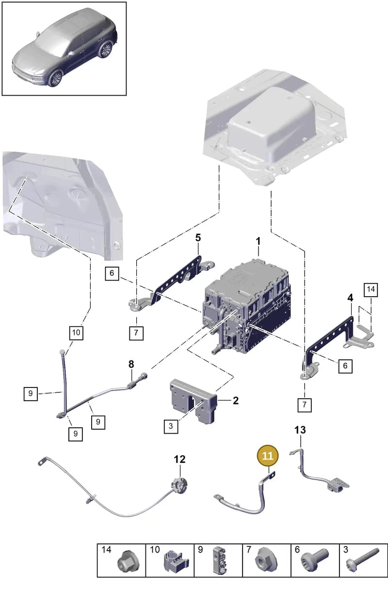 PAB971537 — Porsche Cayenne (2017-2023) diagram p51901110, position 11