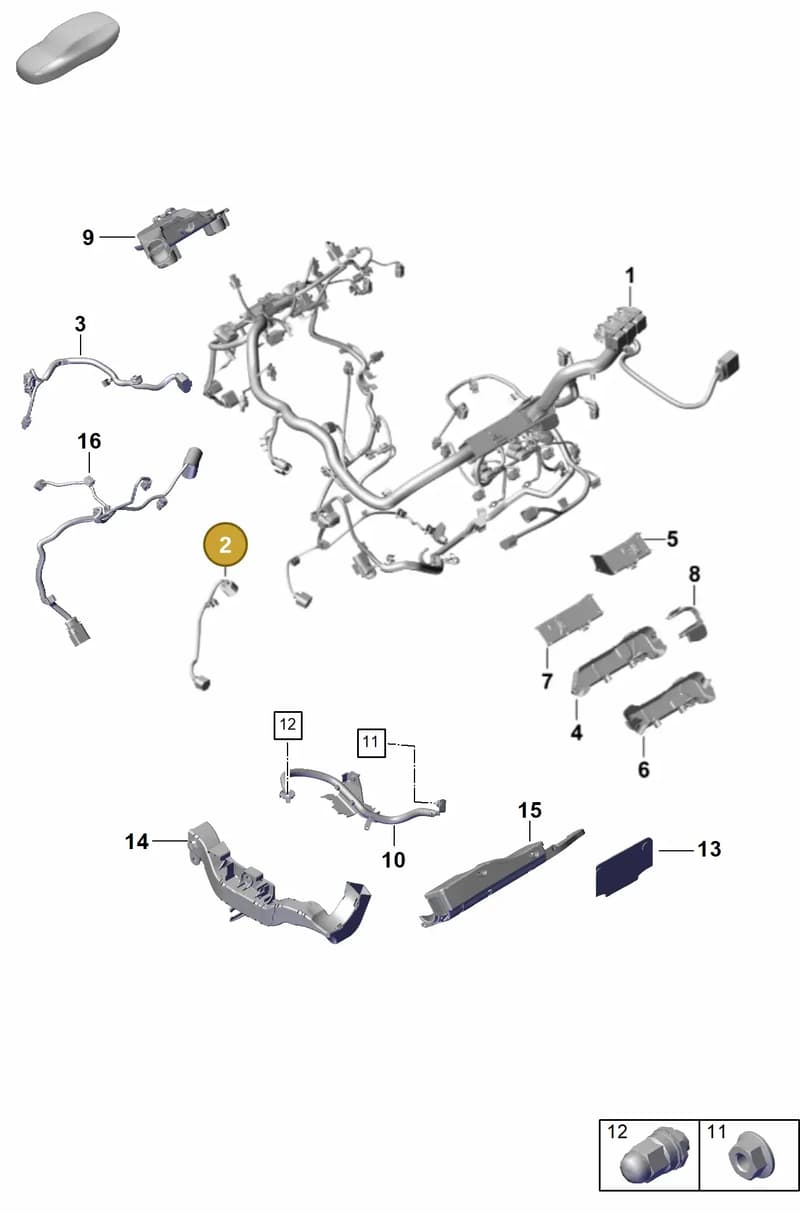 PAB97162710 — Porsche Cayenne Coupe (2023-2023) diagram p60903200, position 2