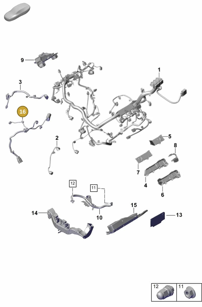 PAB97162720 — Porsche Cayenne Coupe (2023-2023) diagram p60903200, position 16