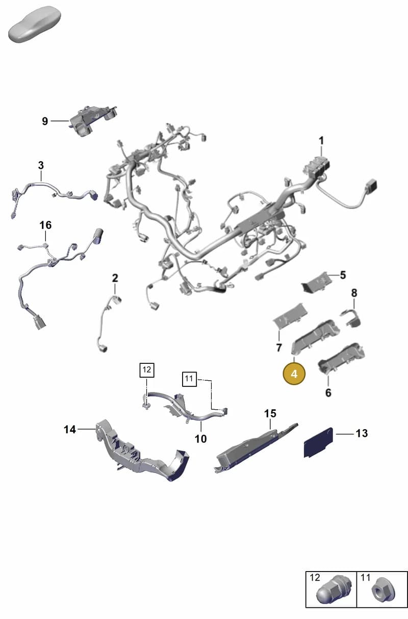 PAB97182100 — Porsche Cayenne Coupe (2023-2023) diagram p60903200, position 4