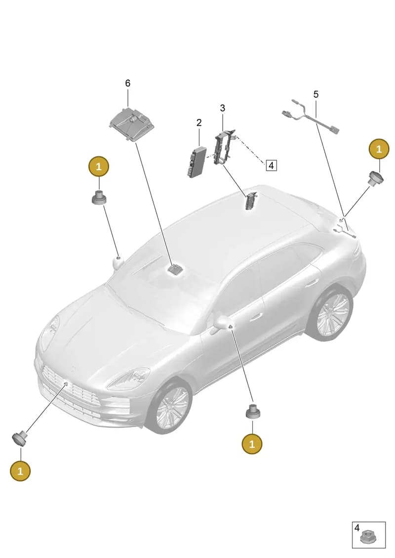 PAB980546 — Porsche Macan (2018-2022) diagram p52913000, position 1