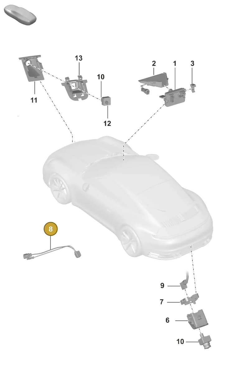 PAB980556 — Porsche 911 (2018-2024) diagram p53913000, position 8