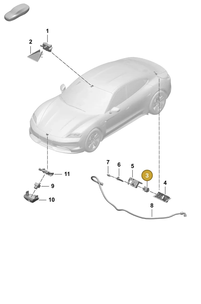 PAB980556 — Porsche Taycan Sport Turismo (2023-2025) diagram p64915100, position 3