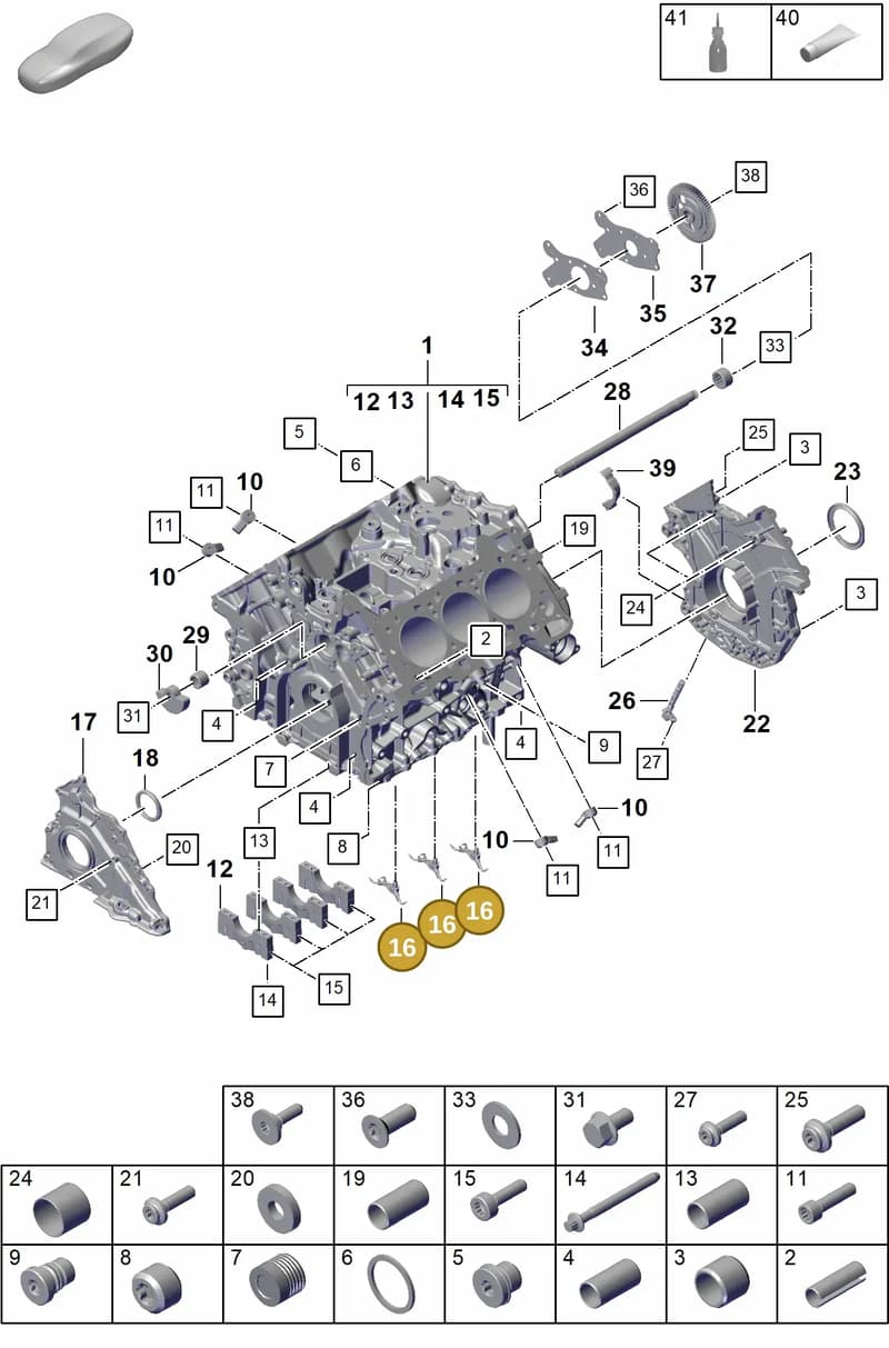 PAC103158 — Porsche Cayenne Coupe (2023-2023) diagram p60101110, position 16