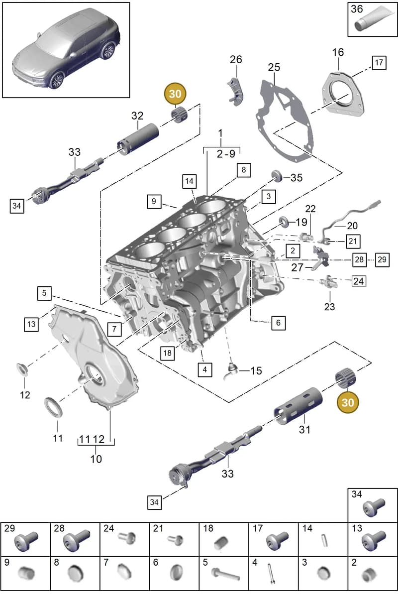 PAC103300 — Porsche Cayenne (2017-2023) diagram p51101060, position 30
