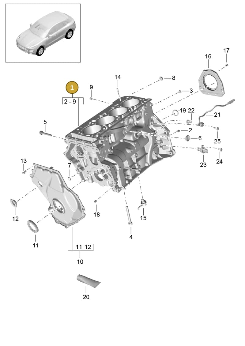 PAC103300B — Porsche Macan (2013-2018) diagram p44101050, position 1