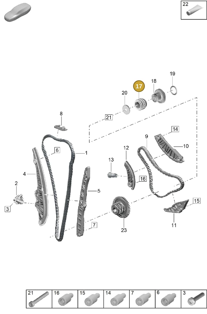 PAC103319 — Porsche Cayenne Coupe (2023-2023) diagram p60103300, position 17