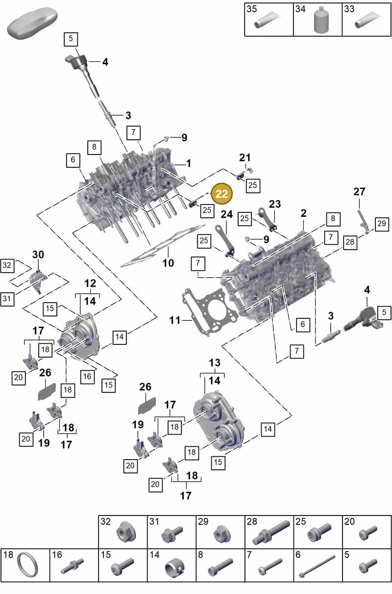 PAC103390 — Porsche Cayenne Coupe (2023-2023) diagram p60103010, position 22