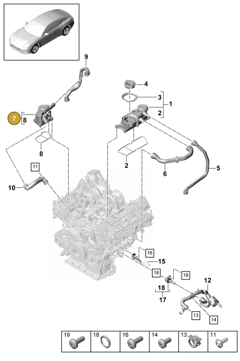 PAC103732 — Porsche Panamera (2016-2020) diagram p49106020, position 7